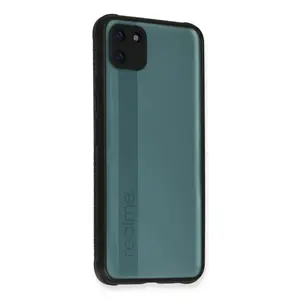 Realme C11 Kılıf Miami Şeffaf Silikon - Siyah