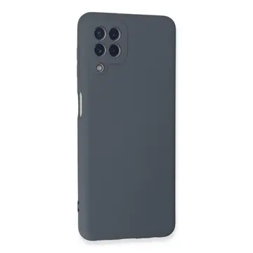 Samsung Galaxy A22 Kılıf Nano İçi Kadife Silikon - Gri