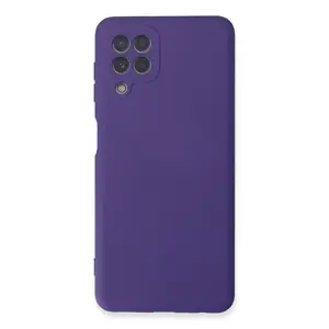 Samsung Galaxy A22 Kılıf Nano İçi Kadife Silikon - Mor