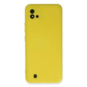 Realme C11 2021 Kılıf Nano İçi Kadife Silikon - Sarı