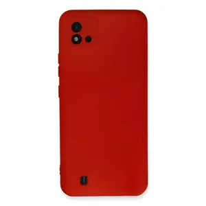 Realme C11 2021 Kılıf Nano İçi Kadife Silikon - Kırmızı