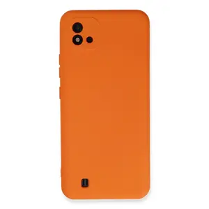 Realme C11 2021 Kılıf Nano İçi Kadife Silikon - Turuncu