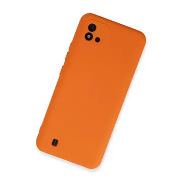Realme C11 2021 Kılıf Nano İçi Kadife Silikon - Turuncu