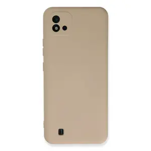 Realme C11 2021 Kılıf Nano İçi Kadife Silikon - Pudra
