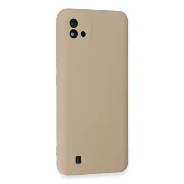 Realme C11 2021 Kılıf Nano İçi Kadife Silikon - Pudra