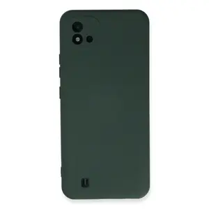 Realme C11 2021 Kılıf Nano İçi Kadife Silikon - Koyu Yeşil
