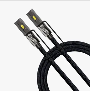 Led Fener Ve Alevsiz Çakmak Fonksiyonlu Type-c Şarj Ve Data Kablosu 120 Cm Siyah