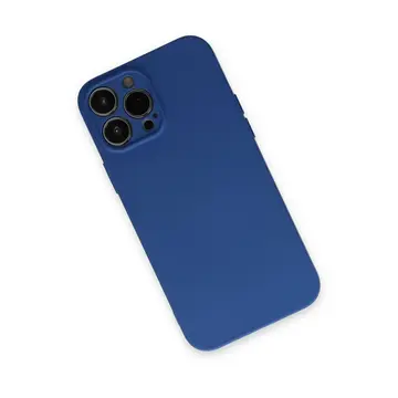 İphone 13 Pro Kılıf Nano İçi Kadife Silikon - Lacivert