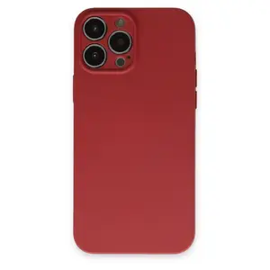 İphone 13 Pro Kılıf Nano İçi Kadife Silikon - Kiremit