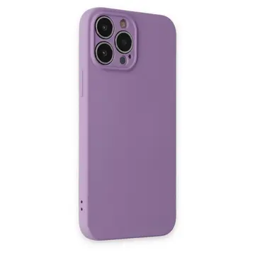 İphone 13 Pro Kılıf Nano İçi Kadife Silikon - Koyu Lila
