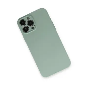 İphone 13 Pro Kılıf Nano İçi Kadife Silikon - Su Yeşili