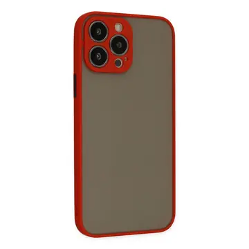 İphone 13 Pro Max Kılıf Montreal Silikon Kapak - Kırmızı