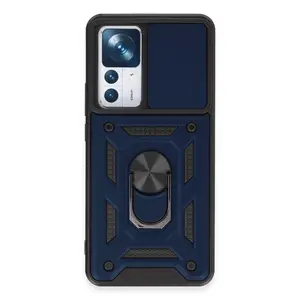 Xiaomi Mi 12t Pro Kılıf Pars Lens Yüzüklü Silikon - Lacivert