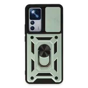 Xiaomi Mi 12t Pro Kılıf Pars Lens Yüzüklü Silikon - Yeşil