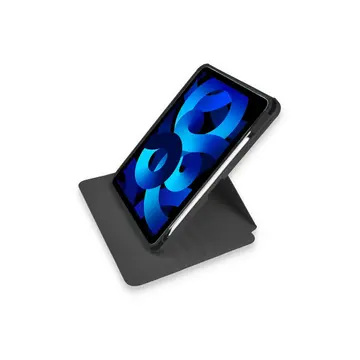 İpad 10.2 (7.nesil) Kılıf Ling 360 Kalemlikli Tablet Kılıf - Siyah