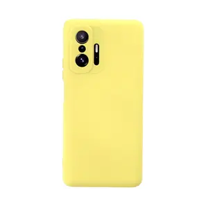 Xiaomi Mi 11t Pro Kılıf Nano İçi Kadife Silikon - Sarı