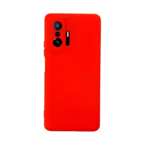 Xiaomi Mi 11t Pro Kılıf Nano İçi Kadife Silikon - Kırmızı