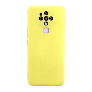 Tecno Camon 16 Kılıf Nano İçi Kadife Silikon - Sarı
