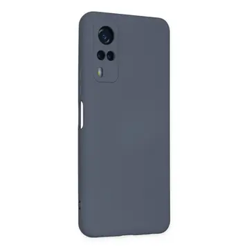 Vivo Y53s Kılıf Nano İçi Kadife Silikon - Gri