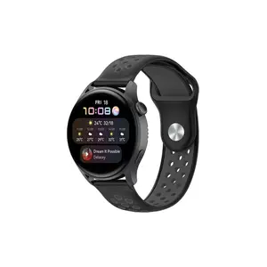 Watch 20mm Spor Delikli Kordon - Siyah-füme