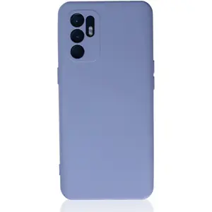 Oppo Reno 6 Kılıf Nano İçi Kadife Silikon - Lila