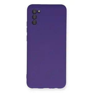 Samsung Galaxy A03s Kılıf Nano İçi Kadife Silikon - Mor