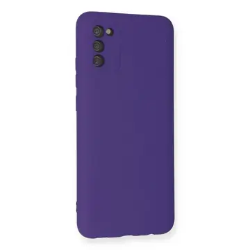 Samsung Galaxy A03s Kılıf Nano İçi Kadife Silikon - Mor