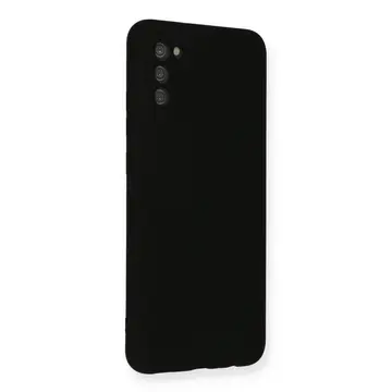 Samsung Galaxy A03s Kılıf Nano İçi Kadife Silikon - Siyah