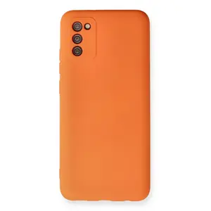 Samsung Galaxy A03s Kılıf Nano İçi Kadife Silikon - Turuncu
