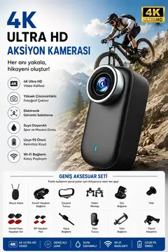 4k Ultra Hd Mini Wıfı Aksiyon Kamerası Taşınabilir Vücut Kamerası 1.47’hd Ekranlı Giyilebilir Video Kaydedici