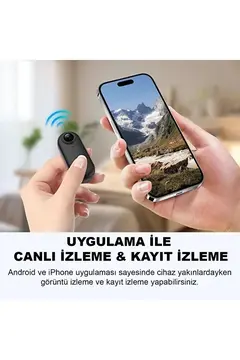 Mini Wıfı Aksiyon Kamerası 1080p Taşınabilir Vücut Kamerası Giyilebilir Video Kaydedici Siyah