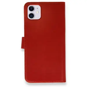 İphone 12 Mini Kılıf Trend S Plus Kapaklı Kılıf - Kırmızı