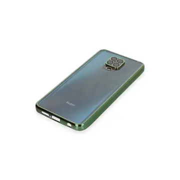 Xiaomi Redmi Note 9 Pro Kılıf Razer Lensli Silikon - Yeşil