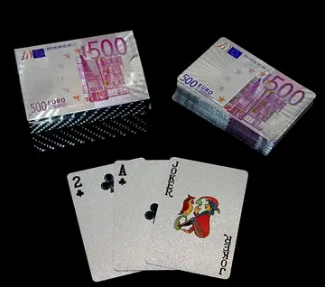 Euro Tasarımlı Gümüş İskambil Oyun Kartı