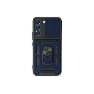 Samsung Galaxy S24 Kılıf Pars Lens Yüzüklü Silikon - Lacivert