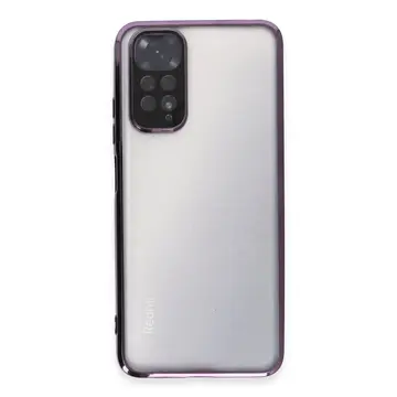 Xiaomi Redmi Note 11 Kılıf Razer Lensli Silikon - Mor