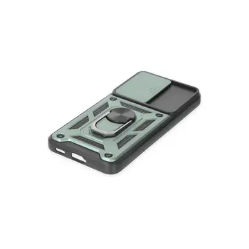 Samsung Galaxy S24 Kılıf Pars Lens Yüzüklü Silikon - Yeşil