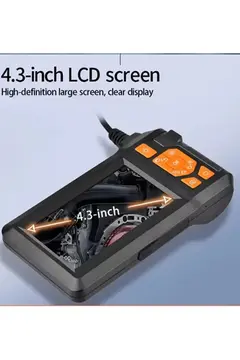 Ekranlı Tek Kameralı 10 Mt Sert Kablo Yılan Endoskop Kamera 8 Mm 4.3 Inc