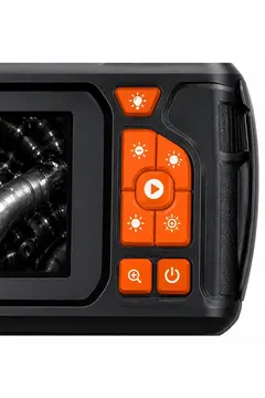 Ekranlı Tek Kameralı 10 Mt Sert Kablo Yılan Endoskop Kamera 8 Mm 4.3 Inc