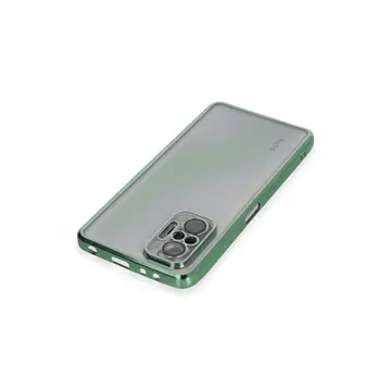 Xiaomi Redmi Note 10 Pro Kılıf Razer Lensli Silikon - Yeşil