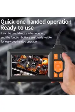 Ekranlı Tek Kameralı 20 Mt Sert Kablo Yılan Endoskop Kamera 8 Mm 4.3 Inc
