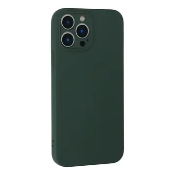 İphone 13 Pro Kılıf Nano İçi Kadife Silikon - Koyu Yeşil