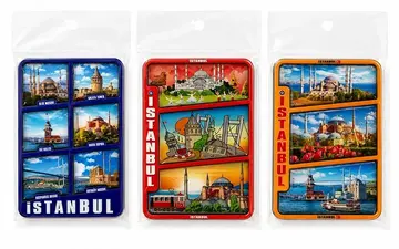 İstanbul Temalı Ahşap Buzdolapı Süsü Magnet