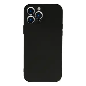 İphone 13 Pro Max Kılıf Nano İçi Kadife Silikon - Siyah