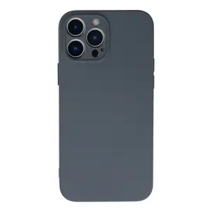 İphone 13 Pro Max Kılıf Nano İçi Kadife Silikon - Gri