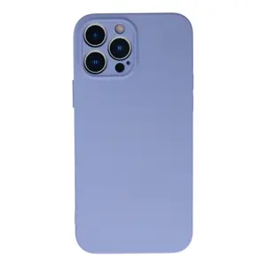 İphone 13 Pro Max Kılıf Nano İçi Kadife Silikon - Lila