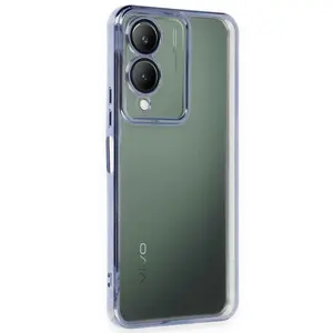 Vivo Y17s Kılıf Razer Lensli Silikon - Açık Mavi