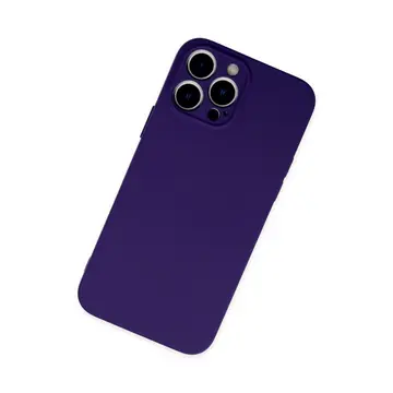 İphone 13 Pro Max Kılıf Nano İçi Kadife Silikon - Mor