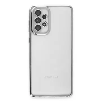 Samsung Galaxy A53 5g Kılıf Razer Lensli Silikon - Gümüş