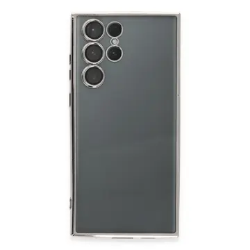 Samsung Galaxy S22 Ultra Kılıf Razer Lensli Silikon - Gümüş